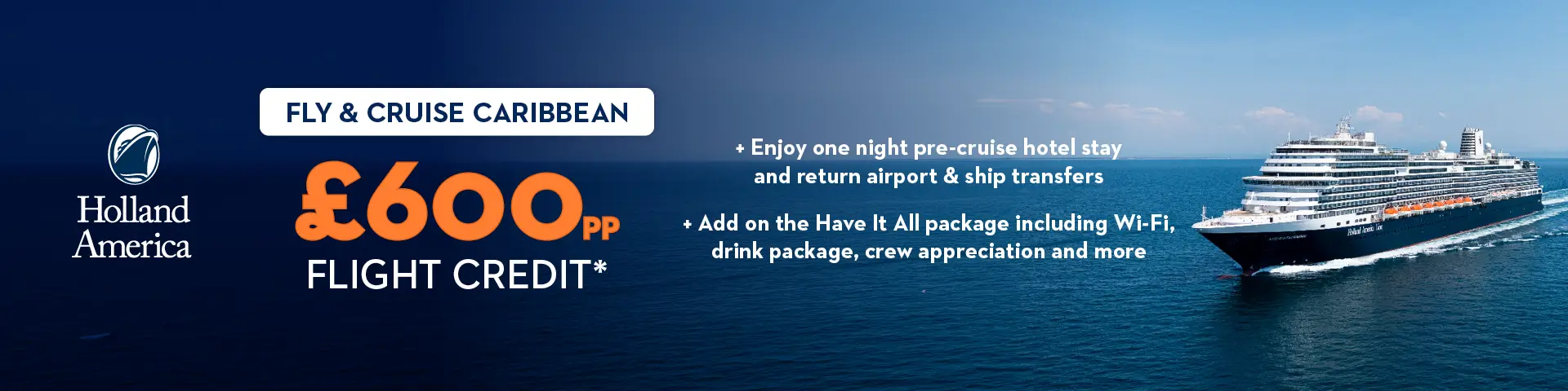 Holland America Fly Credit - June