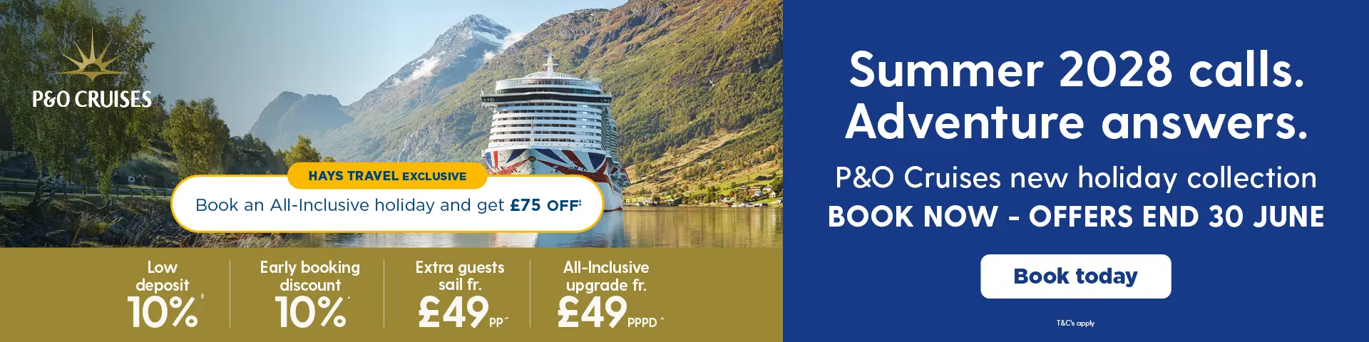 P&O Summer 2028 - June