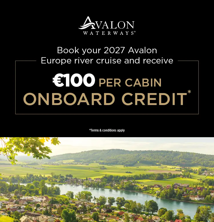 Avalon Waterways €100 per cabin onboard credit