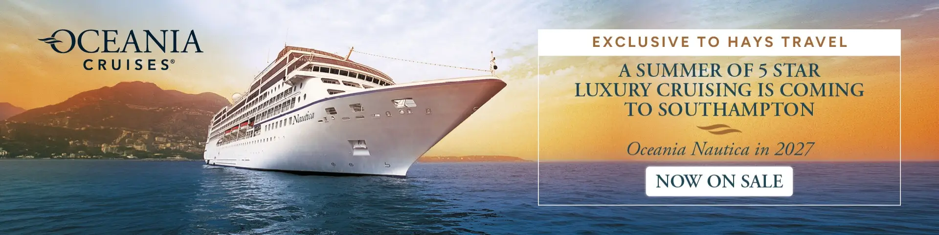 Exclusive Oceania Cruises Charters from Southampton - Register Now