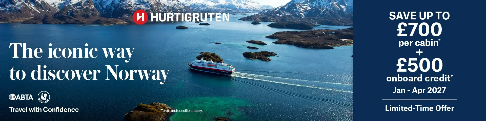 Hurtigruten Save up to £700 per cabin