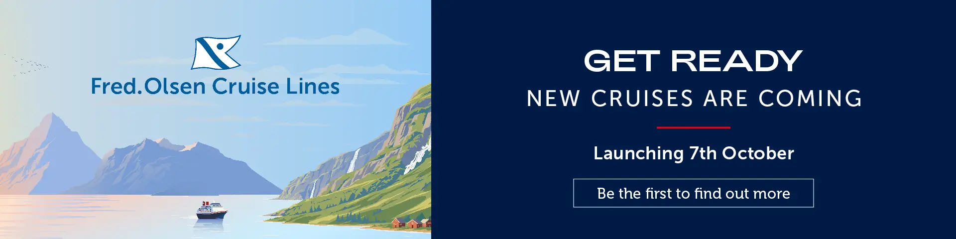 Fred. Olsen New Cruises are Coming 7th October