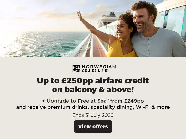 NCL £250pp Airfare Credit