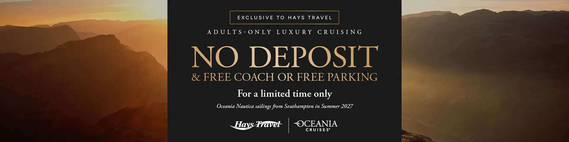 Oceania No Deposit & Free Coach or Parking