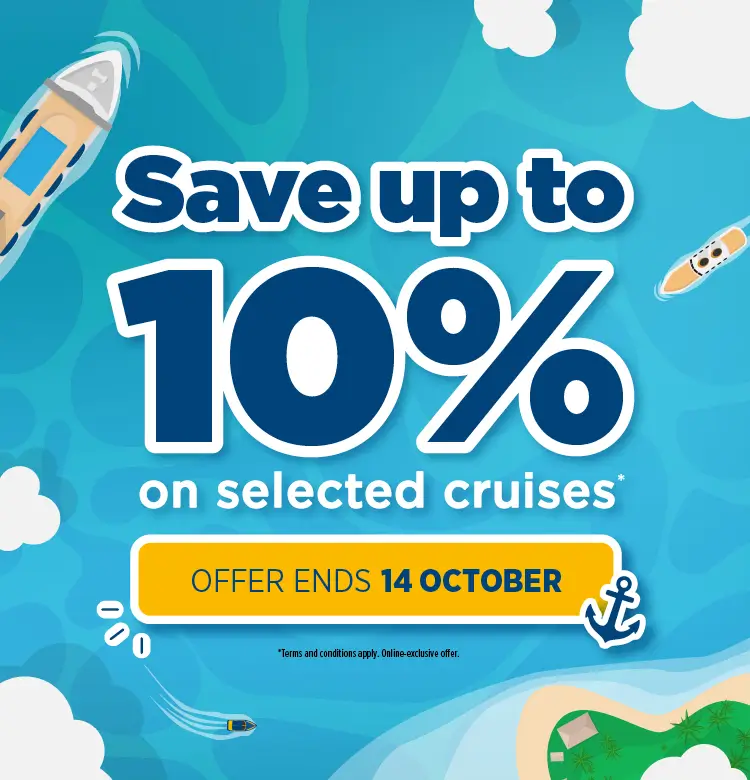 10% off selected cruises