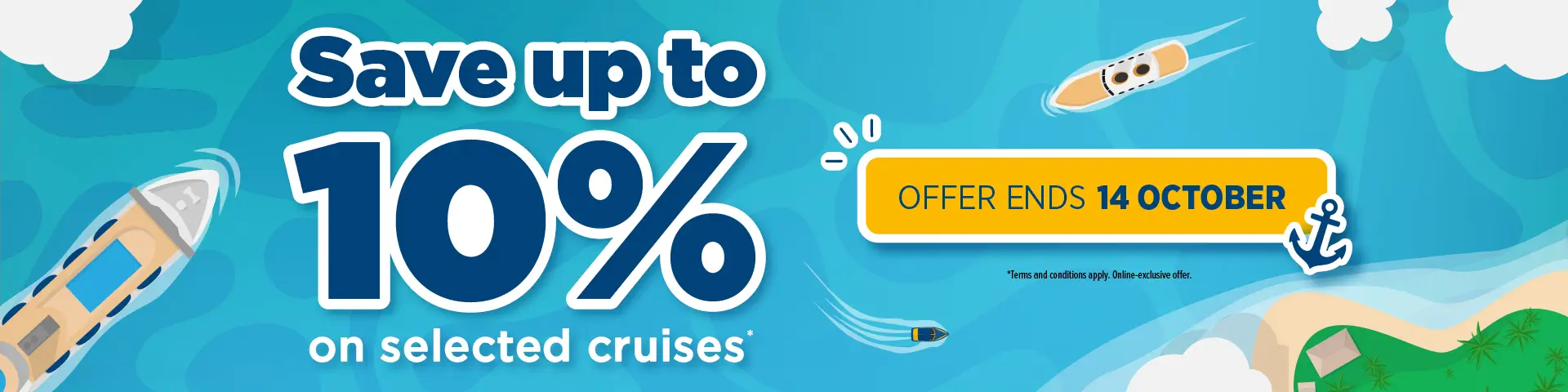 10% off selected cruises