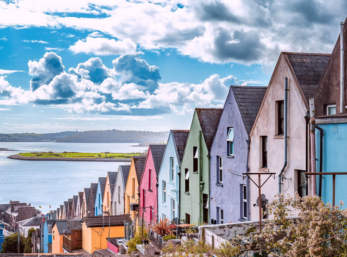 row of houses in the Irish port town of Cobh17657987